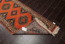 2'6" x 20'8" Hand Knotted Wool Rare Romanian Shirazz Area Rug Orange Runner