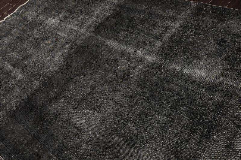 6x9 Hand Knotted 100% Wool Traditional Oriental Area Rug Gray, Charcoal Color