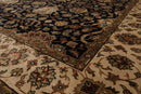 6' x 9' Hand Knotted Wool & Silk Pak Persian 16/18 300 KPSI Area Rug Black