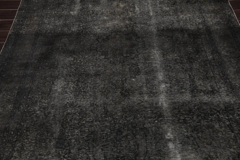 6x9 Hand Knotted 100% Wool Traditional Oriental Area Rug Gray, Charcoal Color