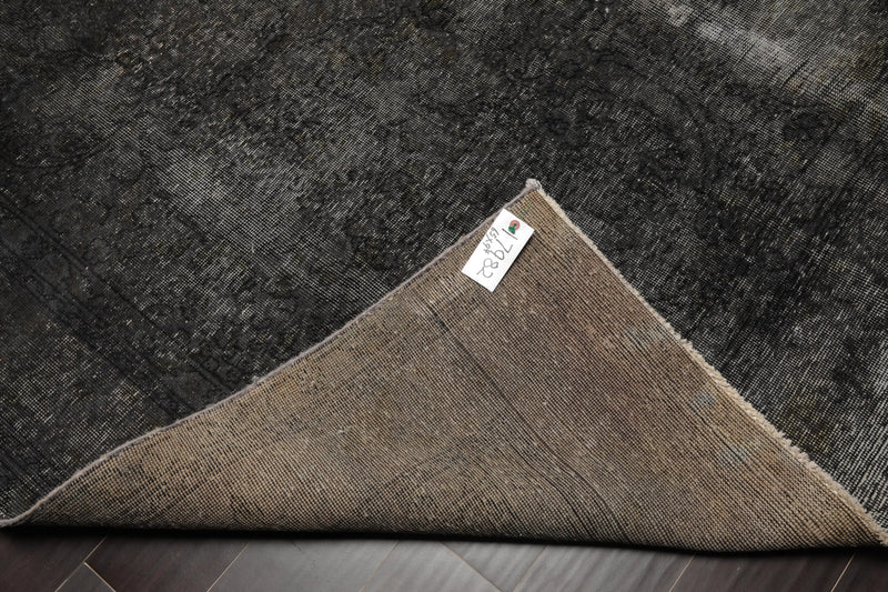 6x9 Hand Knotted 100% Wool Traditional Oriental Area Rug Gray, Charcoal Color