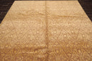 8'x10' Hand Knotted Wool & Silk Tibetan Oriental Area Rug Transitional Tan