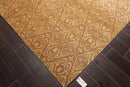 8'x10' Hand Knotted Wool & Silk Tibetan Oriental Area Rug Transitional Tan