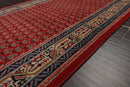 2'7" x 19' Hand Knotted 100% Wool Boteh Paisley Seraband Area Rug Red Runner