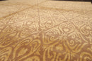 8'x10' Hand Knotted Wool & Silk Tibetan Oriental Area Rug Transitional Tan