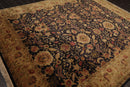 8'2" x 9'10" Hand Knotted Wool Agra 250 KPSI S.fine Veg dyes Area Rug Charcoal