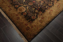 8'2" x 9'10" Hand Knotted Wool Agra 250 KPSI S.fine Veg dyes Area Rug Charcoal