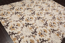 7'9” x 9'9" Transitional Floral Oriental Area Rug Beige, Brown