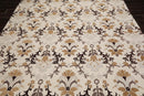 7'9” x 9'9" Transitional Floral Oriental Area Rug Beige, Brown