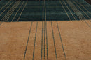 4'2" x 5'7" Hand Knotted 100% Wool Modern Peshawar Designer Oriental Area Rug Beige