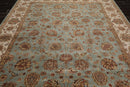 8'6" x 11'6" Hand Knotted 100% Wool Agra 200 KPSI Oriental Area Rug Aqua