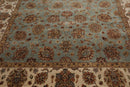 8'6" x 11'6" Hand Knotted 100% Wool Agra 200 KPSI Oriental Area Rug Aqua