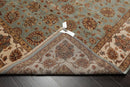 8'6" x 11'6" Hand Knotted 100% Wool Agra 200 KPSI Oriental Area Rug Aqua