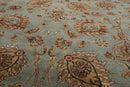 8'6" x 11'6" Hand Knotted 100% Wool Agra 200 KPSI Oriental Area Rug Aqua