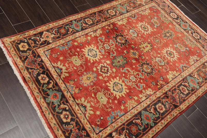 4' x 6' Hand Knotted 100% Wool Mahal Traditional Oriental Area Rug Rust
