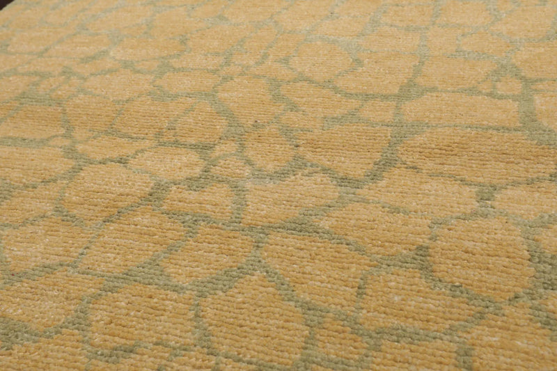 2' 7''x3' 6''Hand Knotted Tibetan 100% Wool Michaelian & Kohlberg Transitional  Oriental Area Rug Gold,Mint Color