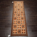 2'10''x10'4'' Hand Knotted Tibetan 100% Wool Greek Key Transitional Oriental Area Rug Beige, Brown Color Runner