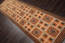 2'10''x10'4'' Hand Knotted Tibetan 100% Wool Greek Key Transitional Oriental Area Rug Beige, Brown Color Runner