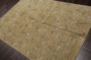 5' 1''x7' 2'' Hand Knotted Tibetan 100% Wool Michaelian & Kohlberg Transitional  Oriental Area Rug Moss,Beige Color