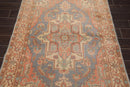 4x6 Slate, Salmon Hand Knotted Persian 100% Wool Heriz Traditional 150 KPSI Oriental Area Rug