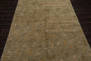 5' 1''x7' 2'' Hand Knotted Tibetan 100% Wool Michaelian & Kohlberg Transitional  Oriental Area Rug Moss,Beige Color