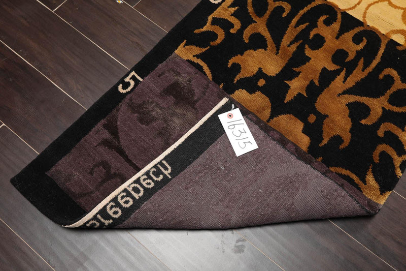 2'2” x 6'1" Runner Hand Knotted Wool & Silk Tibetan Area Rug Multi color