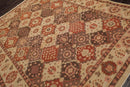 8' 1''x10' 2'' Hand Knotted 100% Wool Peshawar Traditional Oriental Area Rug Tan, Brown Color