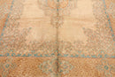 8' x 10' Hand Knotted Super Fine 250 KPSI Wool Oriental Area Rug Beige vintage