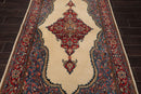4'4" x 6'5" Hand Knotted 100% Wool Authentic Tabrizz Traditional Area Rug Ivory