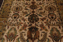6x9 Hand Knotted New Zealand Wool Agra Traditional Oriental Area Rug Beige, Gold Color