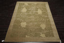 8'1" x 10' Hand Knotted Transitional Wool & Silk Tibetan Oriental Area Rug Moss
