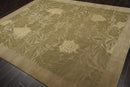 8'1" x 10' Hand Knotted Transitional Wool & Silk Tibetan Oriental Area Rug Moss