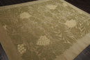 8'1" x 10' Hand Knotted Transitional Wool & Silk Tibetan Oriental Area Rug Moss