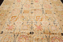 7'10''x9'11'' Hand Knotted 100% Wool Agra Silky Sheen Traditional Oriental Area Rug Beige, Tan Color