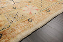 7'10''x9'11'' Hand Knotted 100% Wool Agra Silky Sheen Traditional Oriental Area Rug Beige, Tan Color