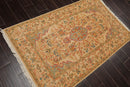 3'3" x 5'2" Hand Knotted 100% Wool Pak Persian 250 KPSI Oriental Area Rug Tan