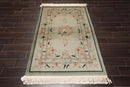 4' x 6' Hand Knotted 100% Wool Chinese Art Deco Oriental Area Rug Gray