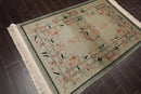 4' x 6' Hand Knotted 100% Wool Chinese Art Deco Oriental Area Rug Gray