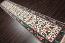 2'7" x 16' Runner Hand Knotted 100% Wool Traditional Oriental Area Rug Cream
