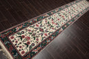 2'7" x 16' Runner Hand Knotted 100% Wool Traditional Oriental Area Rug Cream