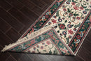 2'7" x 16' Runner Hand Knotted 100% Wool Traditional Oriental Area Rug Cream