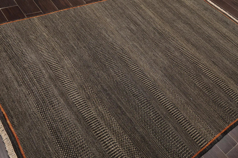 5'6''x 8'6'' Hand Knotted 100% Wool Traditional Oriental Area Rug Charcoal