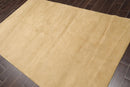 5' x 8' Hand Knotted Tibetan Wool Ribbed Modern Area Rug Beige/Mustard