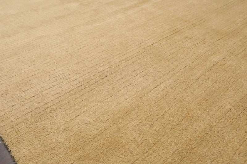 5' x 8' Hand Knotted Tibetan Wool Ribbed Modern Area Rug Beige/Mustard