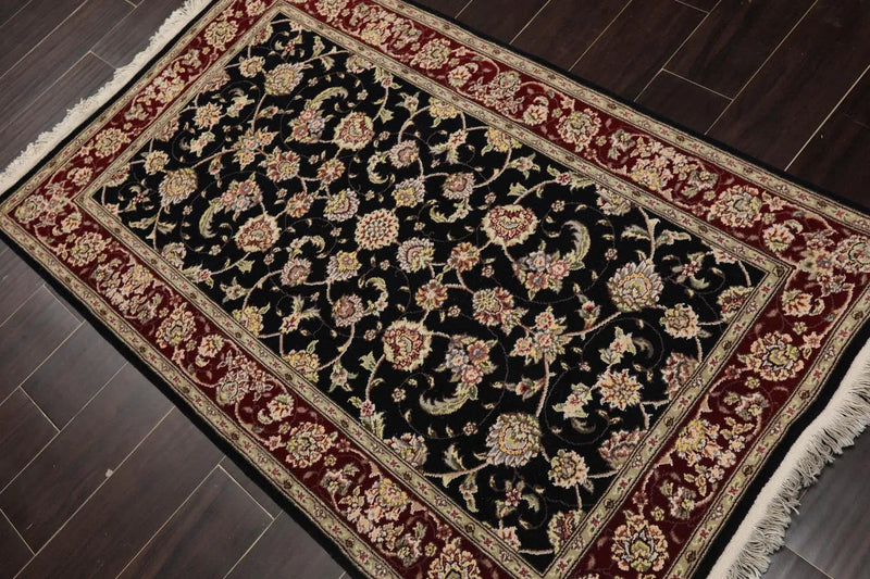 3' x 5' Hand Knotted 100% Wool Sino Persian 300 KPSI Oriental Area Rug Black