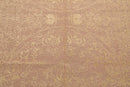 8' x 10' Hand Knotted Designer Flat & Cut Pile Tibetan Oriental Area Rug Light Brown, Light Gold