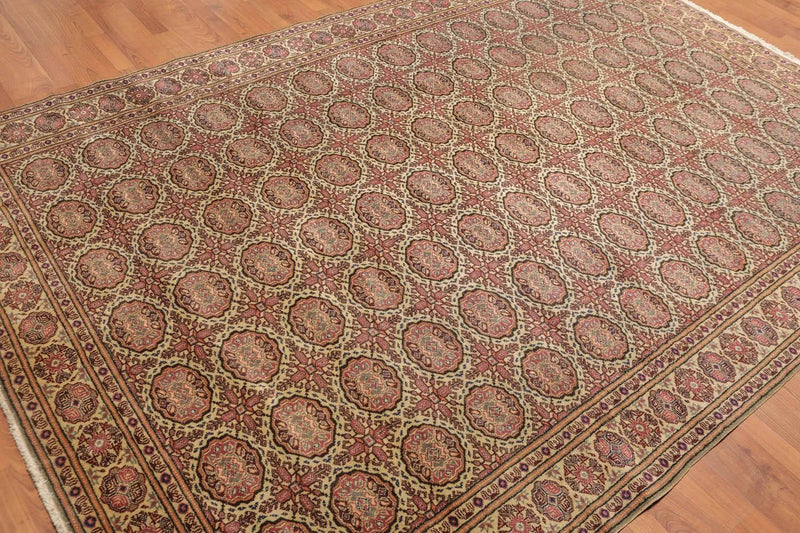 6x9 Beige, Rust Hand Knotted 100% Wool Kayseri Authentic Oushak Oriental Area Rug