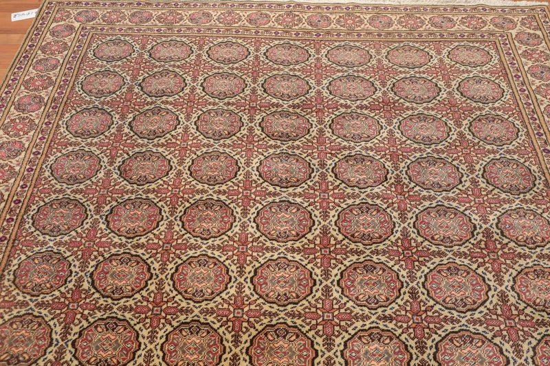 6x9 Beige, Rust Hand Knotted 100% Wool Kayseri Authentic Oushak Oriental Area Rug