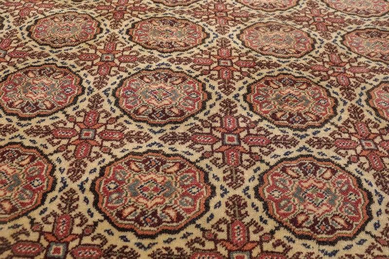 6x9 Beige, Rust Hand Knotted 100% Wool Kayseri Authentic Oushak Oriental Area Rug