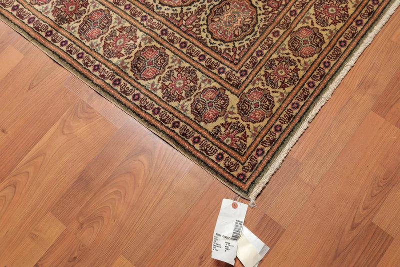 6x9 Beige, Rust Hand Knotted 100% Wool Kayseri Authentic Oushak Oriental Area Rug